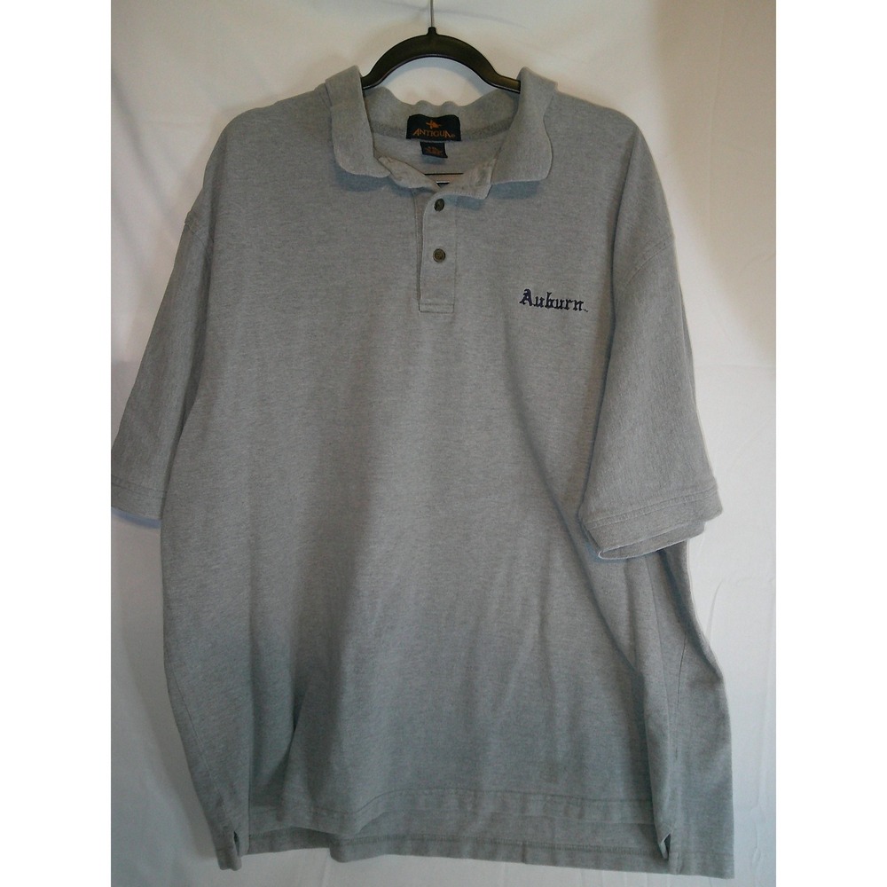 Vintage Antigua Auburn‎ University Polo Shirt Mens XXL Gray Embroidered